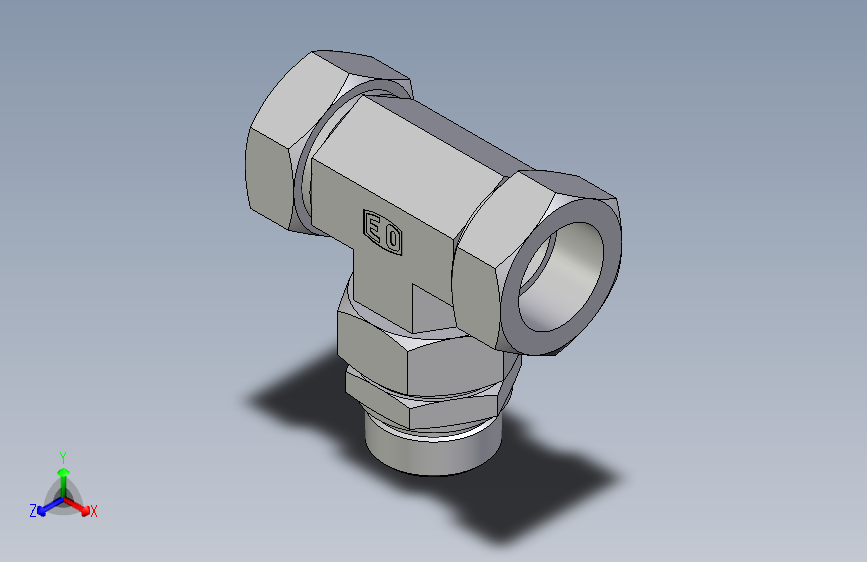 卡套式工业通用硬管接头EO_Assembled_adjustable_standpipe_branch_tee_EVT42LR71