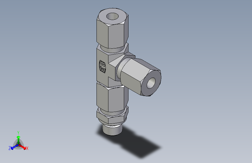 卡套式工业通用硬管接头EO_Assembled_adjustable_standpipe_run_tee_EVL06LR71