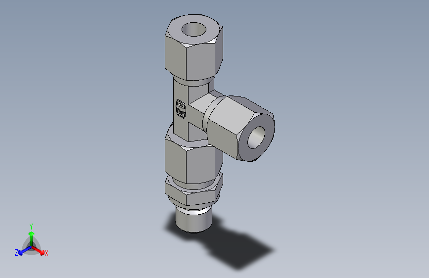 卡套式工业通用硬管接头EO_Assembled_adjustable_standpipe_run_tee_EVL08LM71