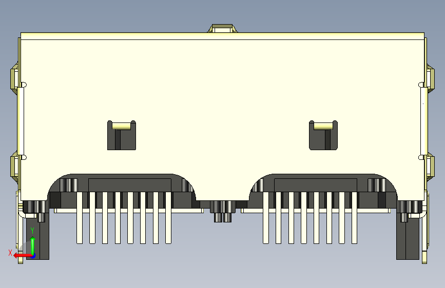 RJ45模块插孔连接 背面视图
