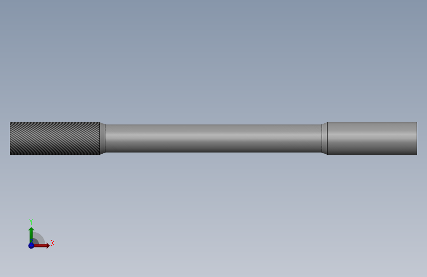 国标件-等长双头螺柱M16X200 正面视图