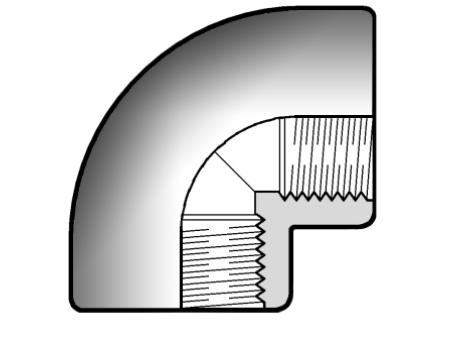 1GFV 90°肘BSP螺纹母端