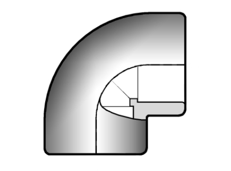 1GIC (A) 90°肘与溶剂焊接插座