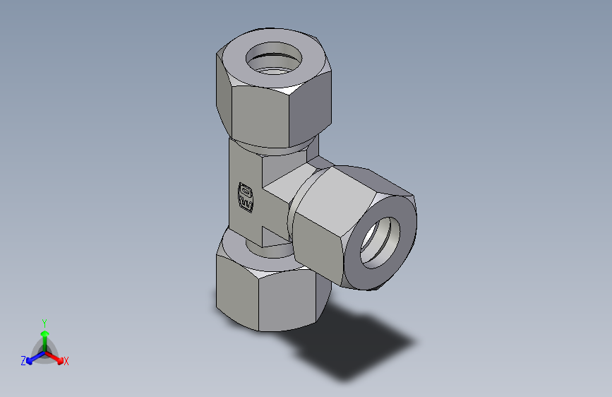 卡套式工业通用硬管接头EO_Standpipe_run_tee_EVL12LCF
