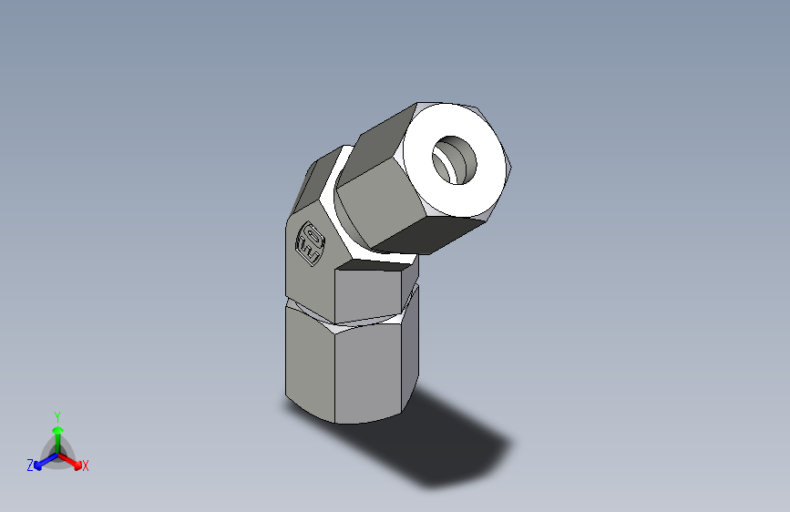 卡套式工业通用硬管接头EO_Swivel_nut_45_deg_elbow_EV06L71