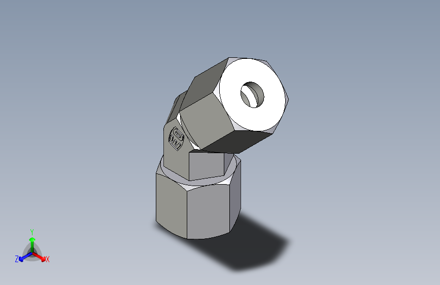 卡套式工业通用硬管接头EO_Swivel_nut_45_deg_elbow_EV06S71