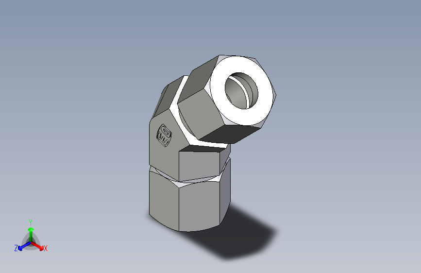 卡套式工业通用硬管接头EO_Swivel_nut_45_deg_elbow_EV10ZLCF