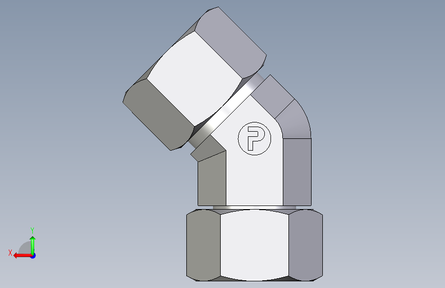 卡套式工业通用硬管接头EO_Swivel_nut_45_deg_elbow_EV20SCF