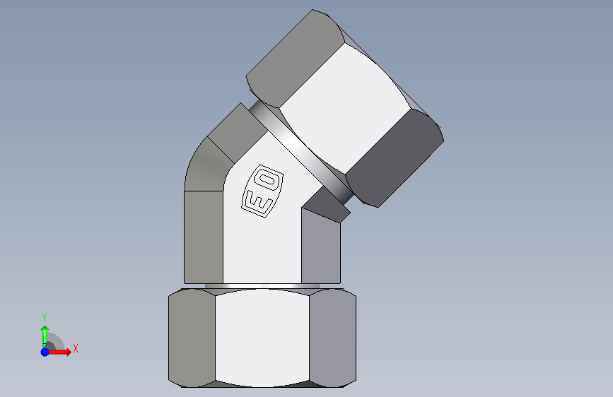 卡套式工业通用硬管接头EO_Swivel_nut_45_deg_elbow_EV20SCF