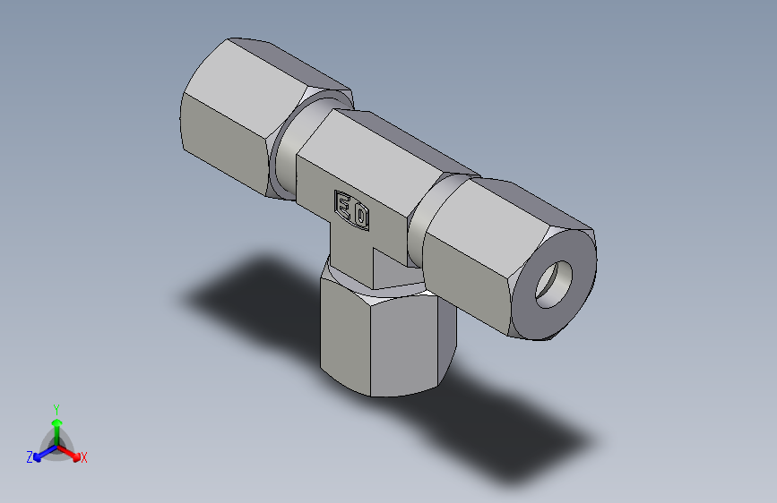 卡套式工业通用硬管接头EO_Swivel_nut_branch_tee_ET06ZL71