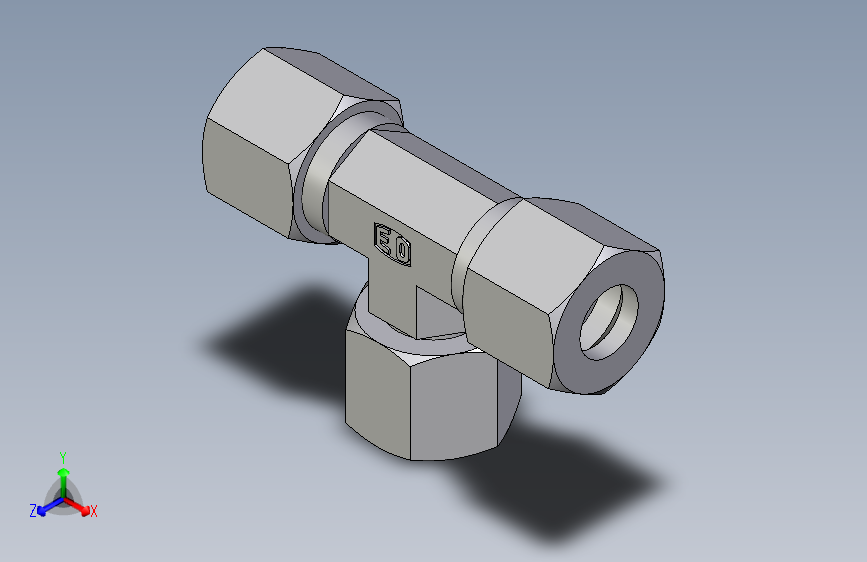 卡套式工业通用硬管接头EO_Swivel_nut_branch_tee_ET10LCF