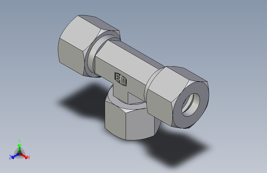 卡套式工业通用硬管接头EO_Swivel_nut_branch_tee_ET12SCF