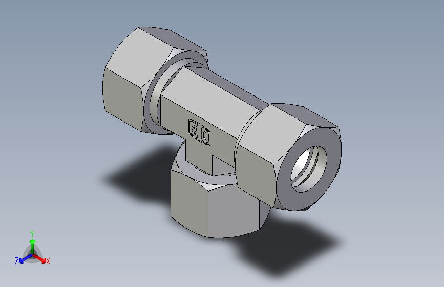 卡套式工业通用硬管接头EO_Swivel_nut_branch_tee_ET15ZL71