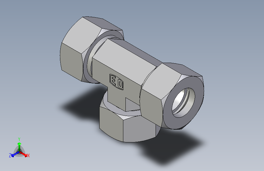 卡套式工业通用硬管接头EO_Swivel_nut_branch_tee_ET18ZL71