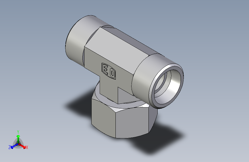 卡套式工业通用硬管接头EO_Swivel_nut_branch_tee_ET20SOMD71