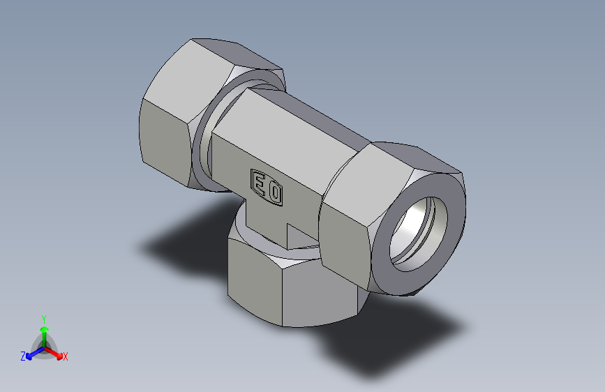 卡套式工业通用硬管接头EO_Swivel_nut_branch_tee_ET22ZL71