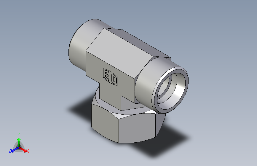 卡套式工业通用硬管接头EO_Swivel_nut_branch_tee_ET25SOMD71
