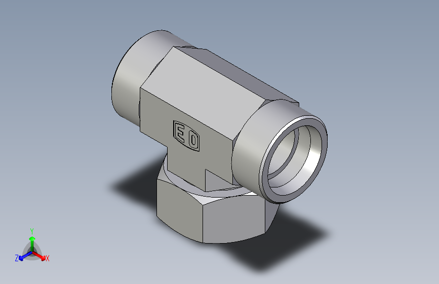 卡套式工业通用硬管接头EO_Swivel_nut_branch_tee_ET38SOMDCF