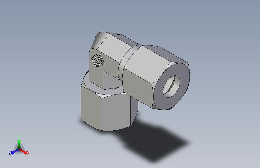 卡套式工业通用硬管接头EO_Swivel_nut_elbow_EW08L71
