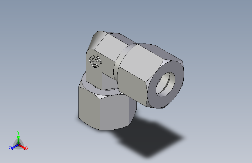 卡套式工业通用硬管接头EO_Swivel_nut_elbow_EW10L71