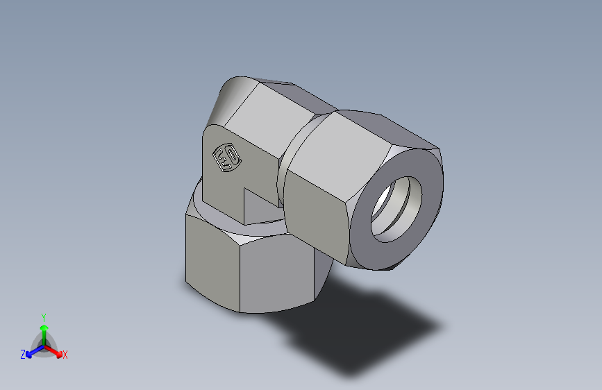 卡套式工业通用硬管接头EO_Swivel_nut_elbow_EW12L71