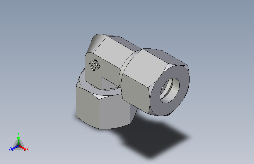 卡套式工业通用硬管接头EO_Swivel_nut_elbow_EW12S71