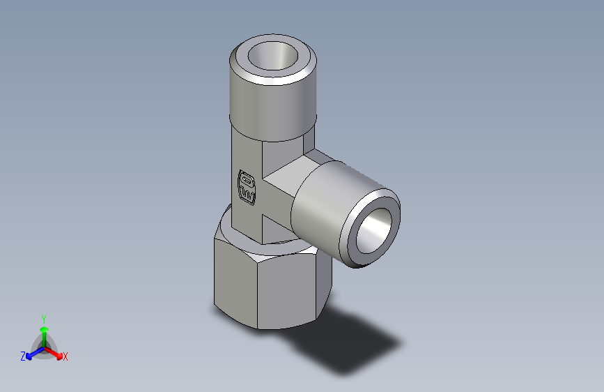 卡套式工业通用硬管接头EO_Swivel_nut_run_tee_EL06SOMD71