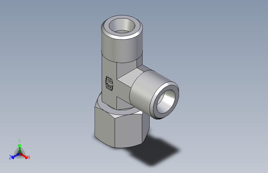 卡套式工业通用硬管接头EO_Swivel_nut_run_tee_EL08SOMDCF