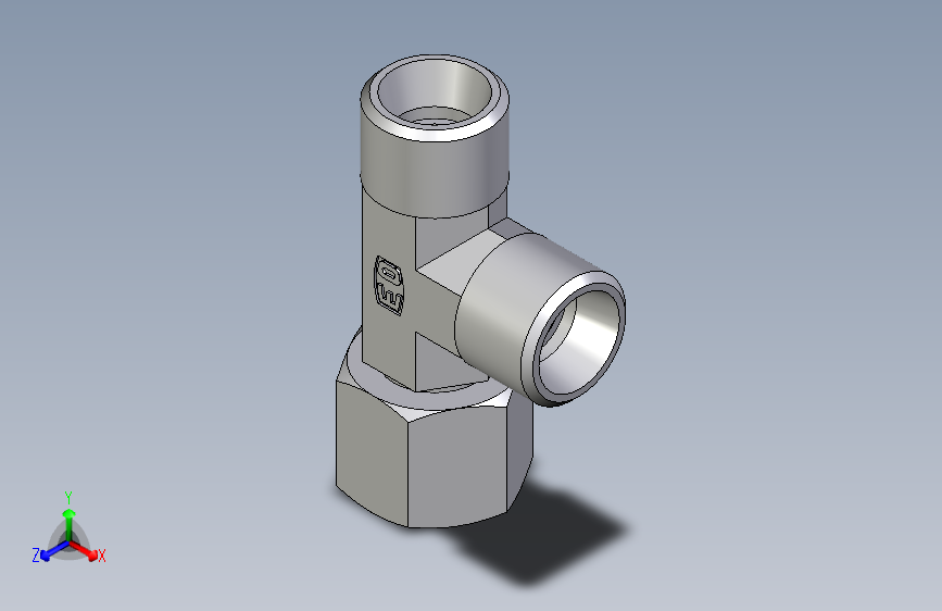 卡套式工业通用硬管接头EO_Swivel_nut_run_tee_EL10LOMD71