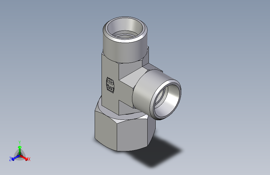 卡套式工业通用硬管接头EO_Swivel_nut_run_tee_EL12LOMD71