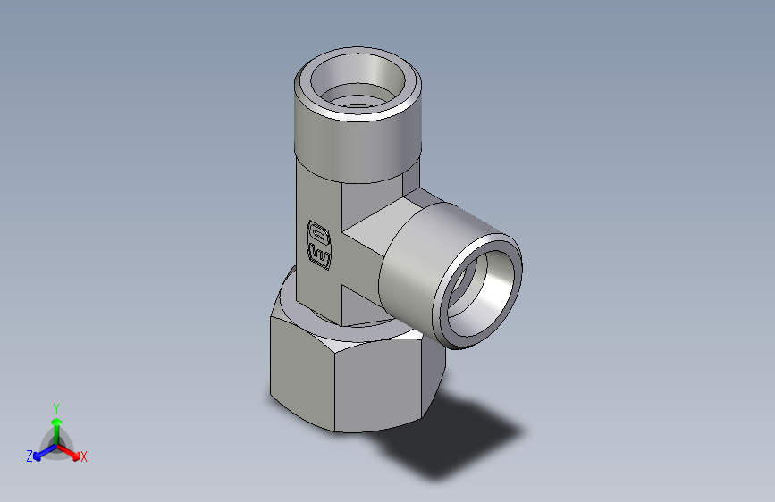 卡套式工业通用硬管接头EO_Swivel_nut_run_tee_EL14SOMD71