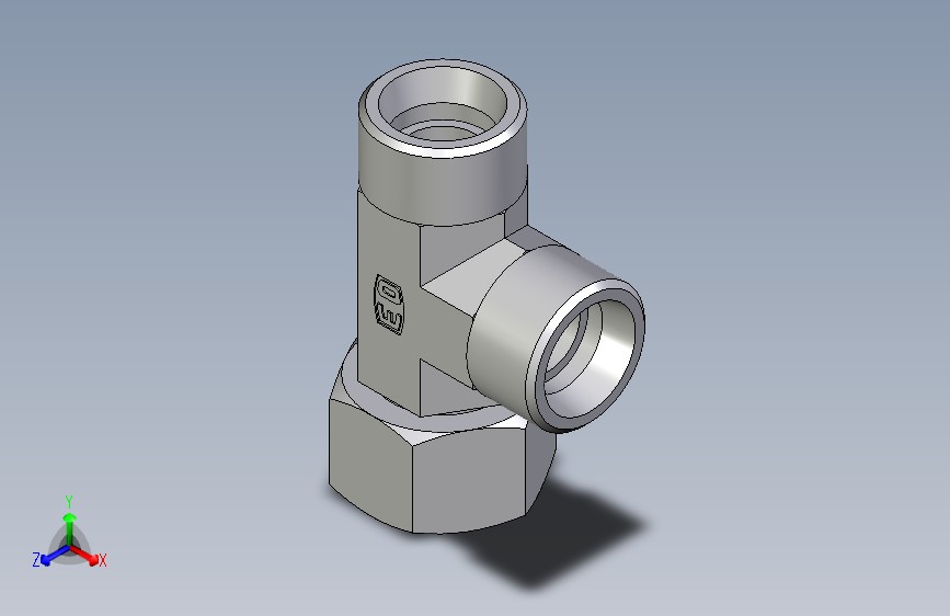 卡套式工业通用硬管接头EO_Swivel_nut_run_tee_EL20SOMDCF