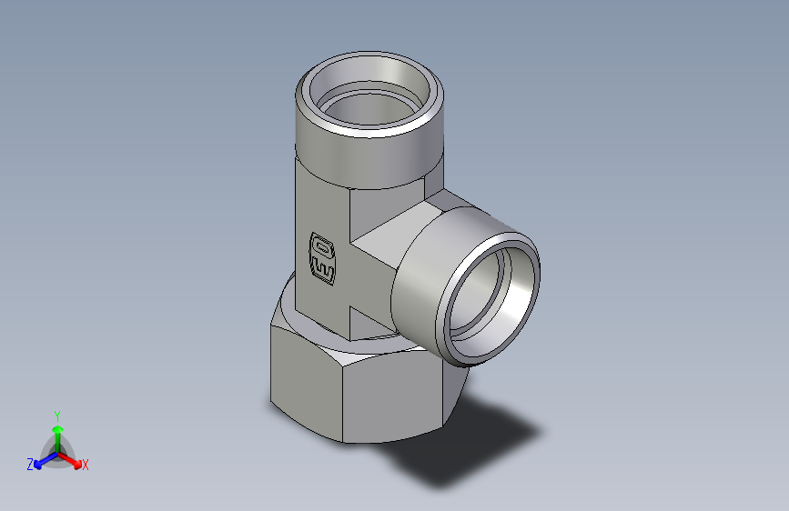 卡套式工业通用硬管接头EO_Swivel_nut_run_tee_EL22LOMD71