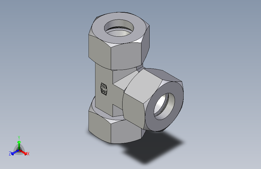 卡套式工业通用硬管接头EO_Swivel_nut_run_tee_EL25SCF