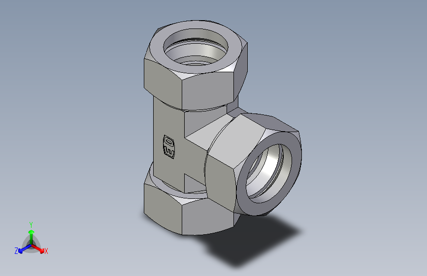 卡套式工业通用硬管接头EO_Swivel_nut_run_tee_EL35LCF