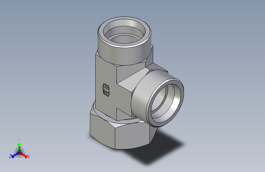 卡套式工业通用硬管接头EO_Swivel_nut_run_tee_EL38SOMDCF