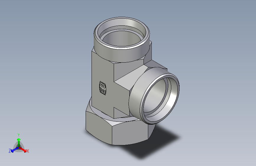 卡套式工业通用硬管接头EO_Swivel_nut_run_tee_EL42LOMD71