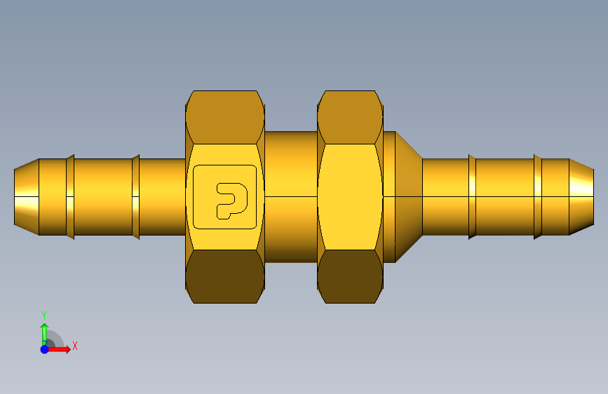工业通用螺蚊管倒齿式工业硬管接头Bulkhead Union 22BH-4-4