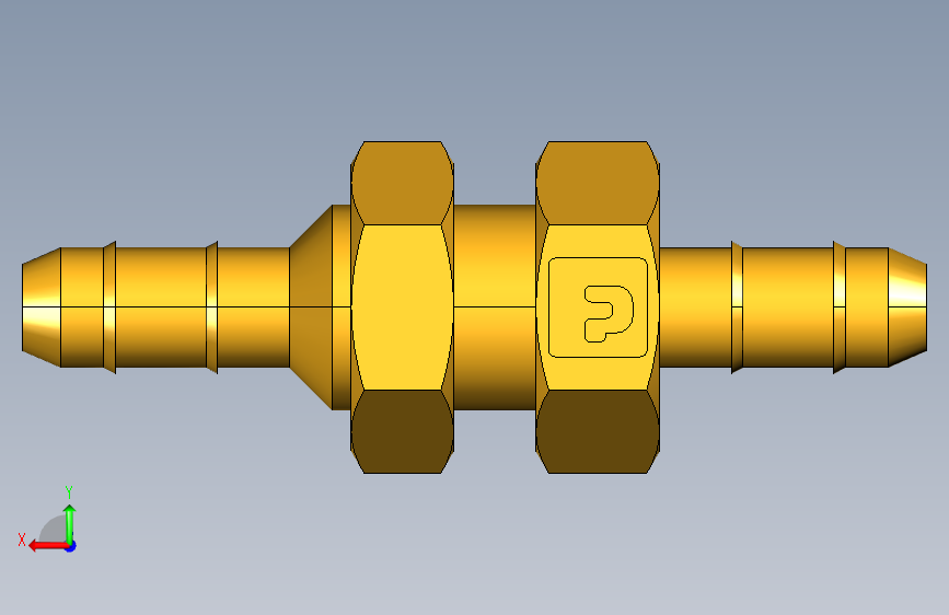 工业通用螺蚊管倒齿式工业硬管接头Bulkhead Union 22BH-4-4