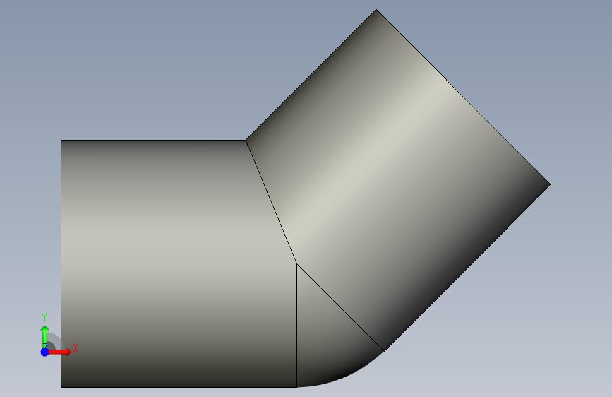 船舶管路系统SeaCor_45Elbow_SxS_37J117007_0.75in 正面视图