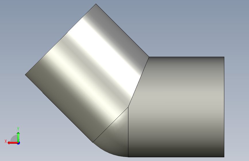 船舶管路系统SeaCor_45Elbow_SxS_37J117007_0.75in 背面视图