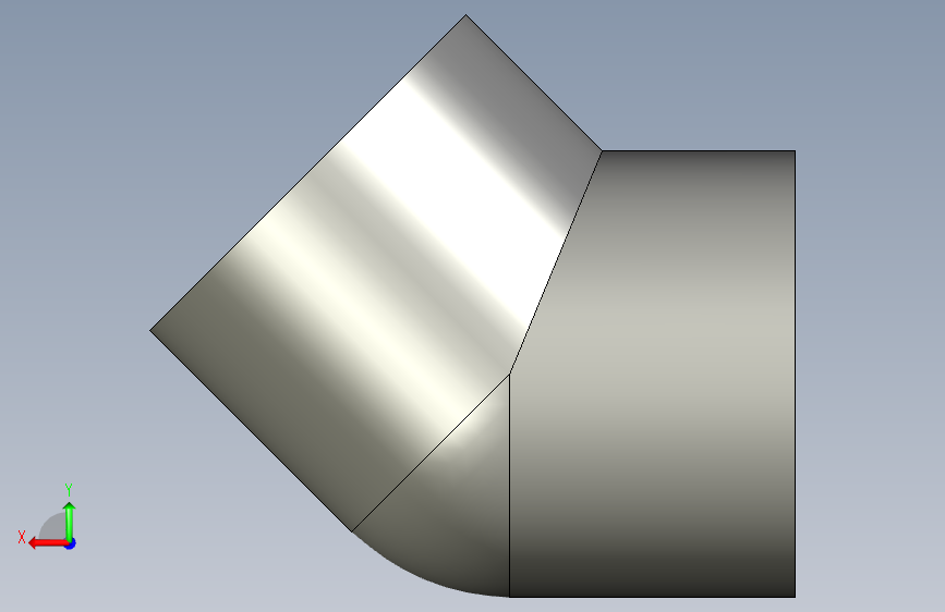 船舶管路系统SeaCor_45Elbow_SxS_37J117060_6in 背面视图
