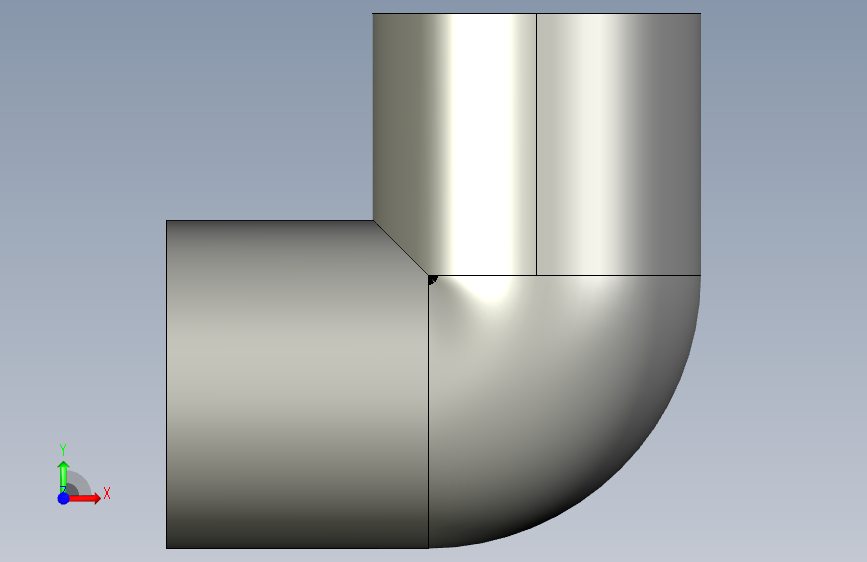 船舶管路系统SeaCor_90Elbow_SxS_37J106007_0.75in 正面视图