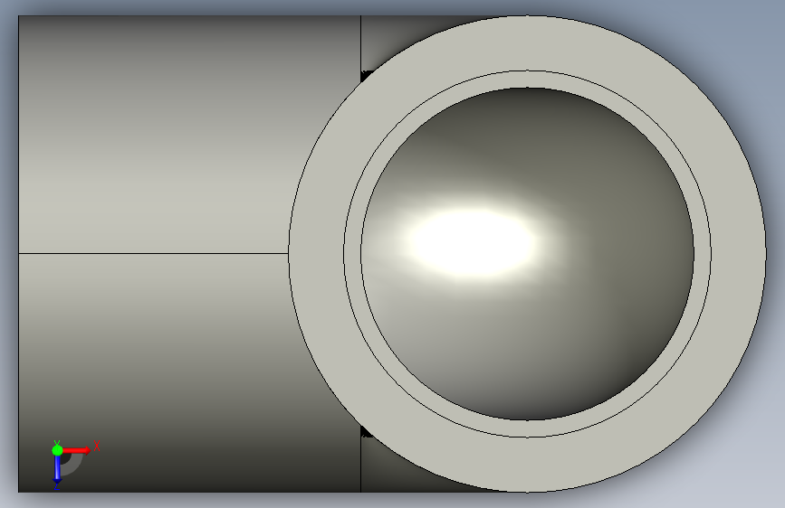 船舶管路系统SeaCor_90Elbow_SxS_37J106010_1in 俯视图