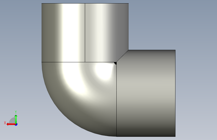船舶管路系统SeaCor_90Elbow_SxS_37J106012_1.25in 背面视图