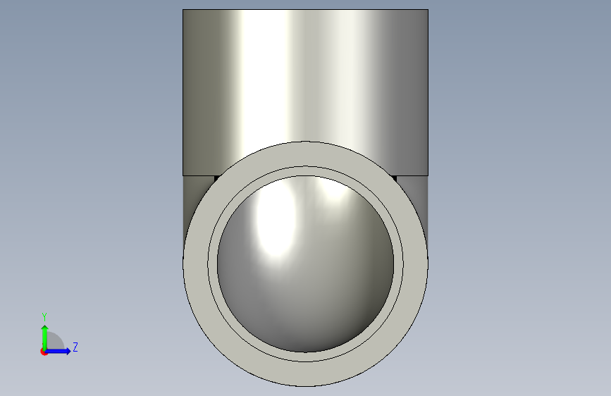 船舶管路系统SeaCor_90Elbow_SxS_37J106012_1.25in 左侧视图