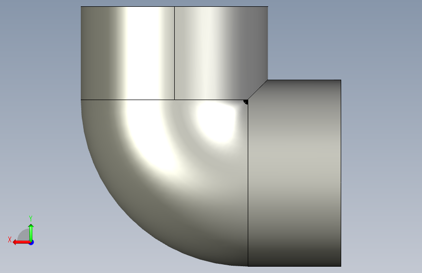 船舶管路系统SeaCor_90Elbow_SxS_37J106030_3in 背面视图