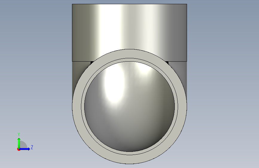 船舶管路系统SeaCor_90Elbow_SxS_37J106030_3in 左侧视图