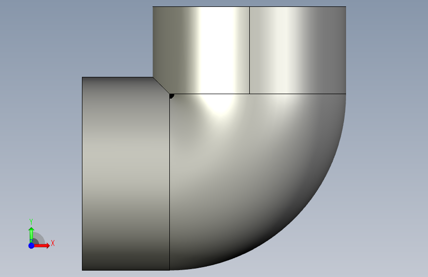 船舶管路系统SeaCor_90Elbow_SxS_37J106060_6in 正面视图