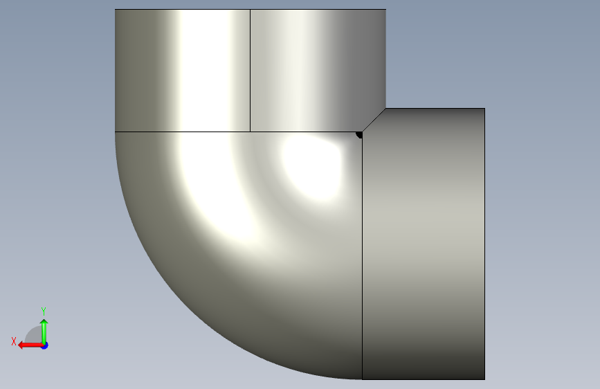 船舶管路系统SeaCor_90Elbow_SxS_37J106060_6in 背面视图